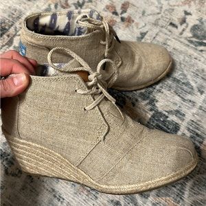 Toms wedge heel booties